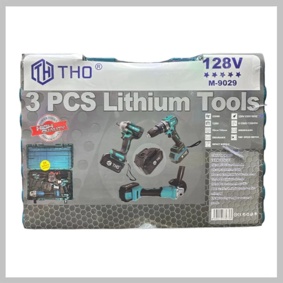 THO Set de Unelte cu Acumulator 3 Piese M-9029