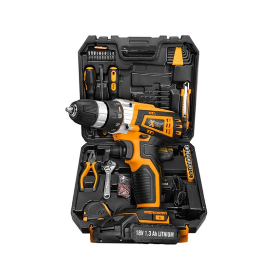 EXPERT Set de bormașină și șurubelniță cu acumulator 18V Lithium, 46 piese, NXCD1846
