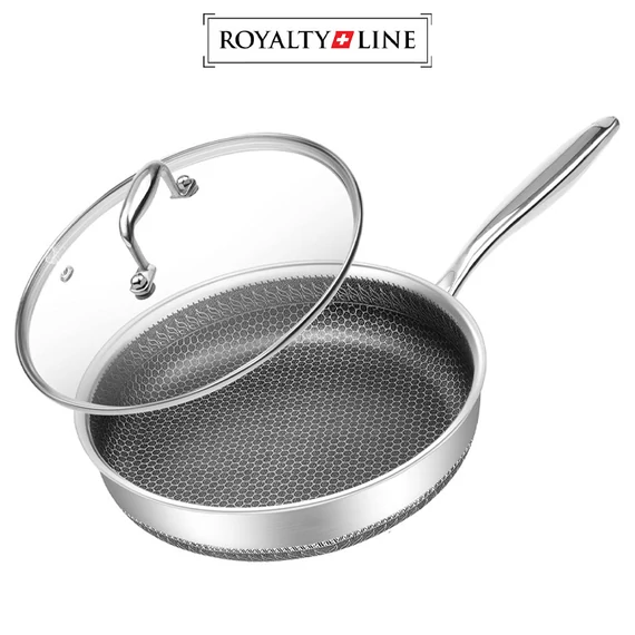 Tigaie Royalty Line 20 cm cu tehnologie hibridă și capac RL-HC20L