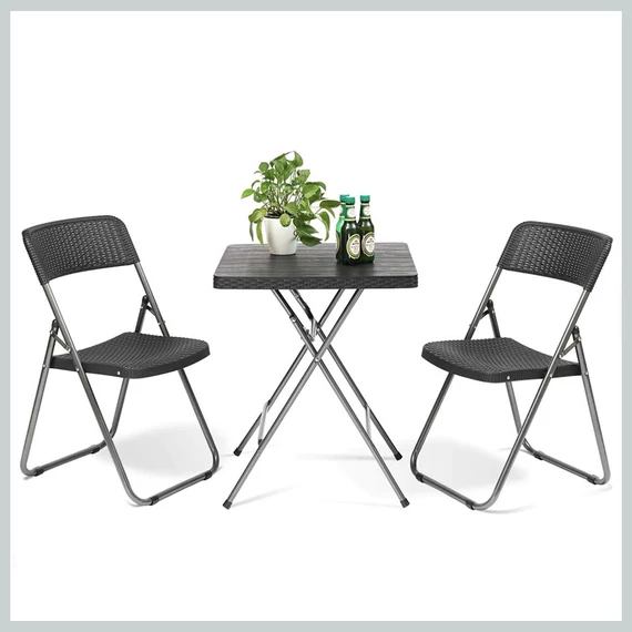 Set bistrou 3 în 1 – Masă + 2 scaune ratan SC07