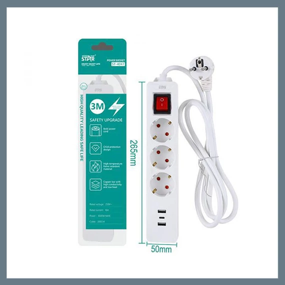 Distribuitor de energie Winning Star 3 prize, 1 întrerupător ST-4047