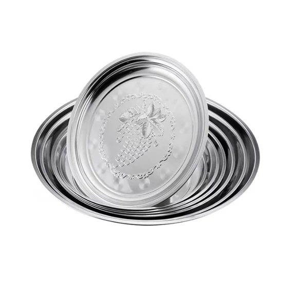 Victor Tavă Rotundă din Oțel Inoxidabil, 45 cm V-DYP45H