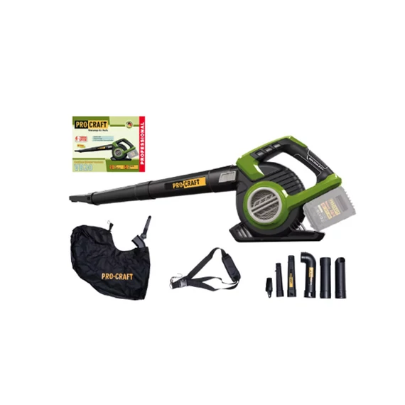 Suflantă/Aspirator de frunze cu acumulator PROCRAFT VB20 (fără acumulator și încărcător)