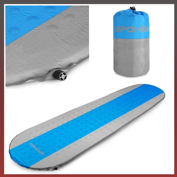 Saltea autogonflabilă Spokey AIR MAT – Gri-Albastru – 185 x 55 x 3 cm – 941064