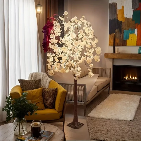 Lumina LED pentru Copac de Cireș – 180 cm, Alb Cald DY1826989