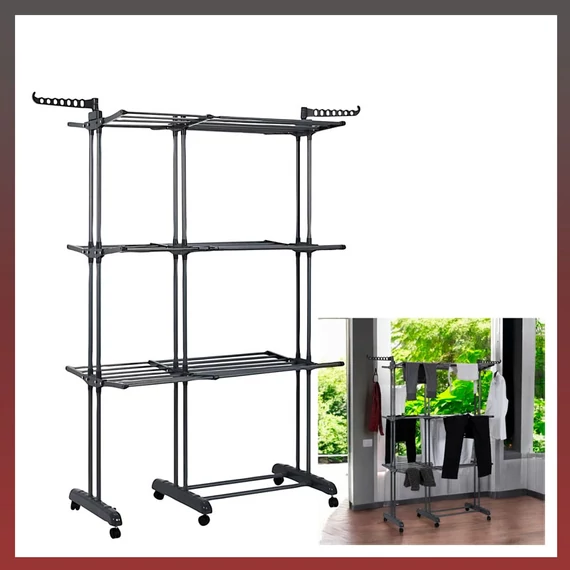 Uscător de rufe extensibil cu 3 nivele ME0080