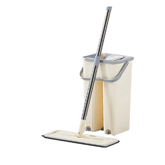 Sistem de mop plat cu găleată și funcție de stoarcere automată - HOLM3564
