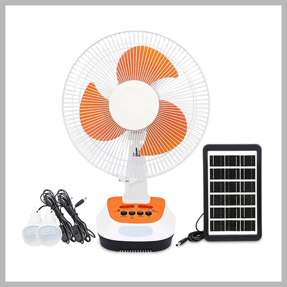 Ventilator reîncărcabil cu panou solar de 12" JG-2312