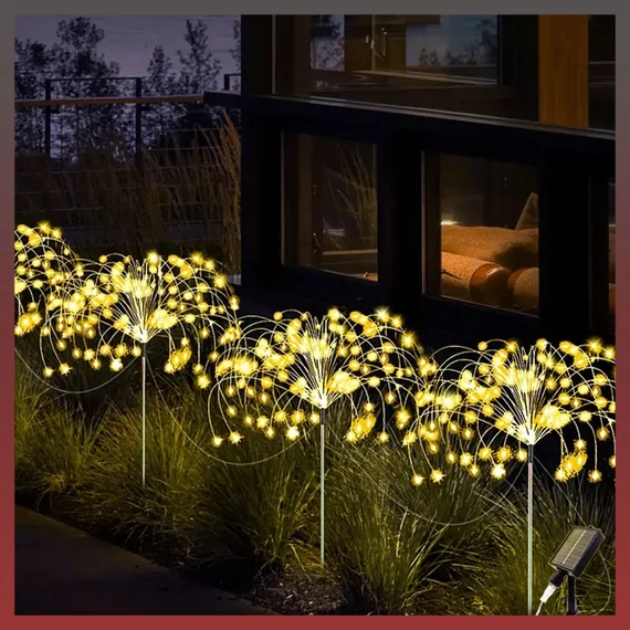 Set 4x lumini solare tip ghirlandă – 240 LED-uri, alb cald – VT308738