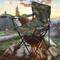 Scaun pliabil de camping Bari Army 13450