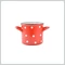 Perfect Home Bol cană în formă de oală, cu buline roșii, 385 ml (15036)