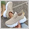Pantofi sport damă ultraușori tip sneakers, bej – CU586054-2