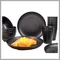 Set de veselă indestructibilă, 16 piese, negru AT732359