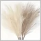 Set 6 fire de iarbă decorativă artificială tip pampa – bej/maro, 95 cm – NF385649
