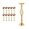 10 suporturi decorative de lumânări din metal auriu - 53 cm JK1215466