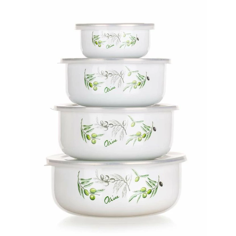 Set de boluri emailate OLIVES, 8 piese, 1320078OLIV-kk