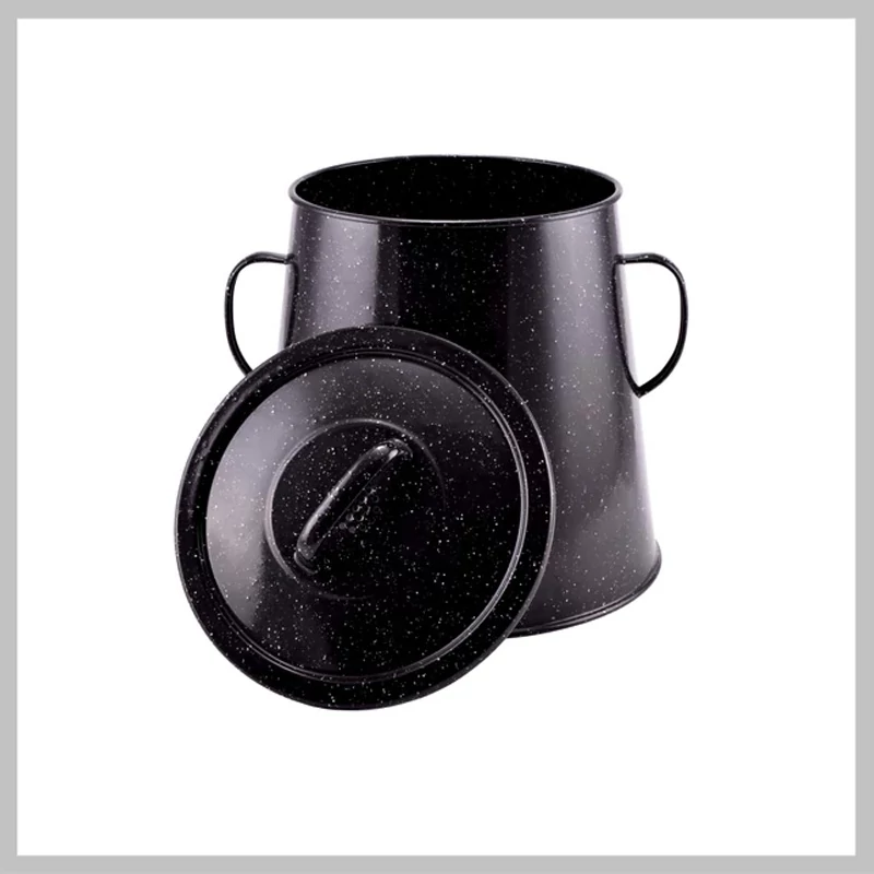 Perfect Home Vas emailat pentru grăsime, 10 litri, negru (10456)