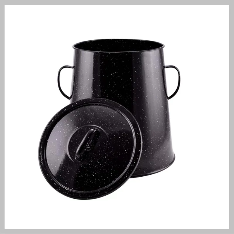 Perfect Home Vas emailat pentru grăsime, 20 litri, negru (10459)