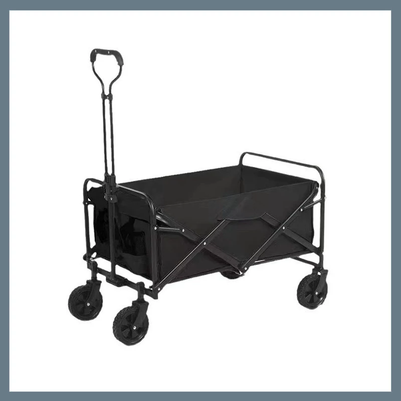 Cărucior pliabil negru, cu roți de 5 inch holm8546