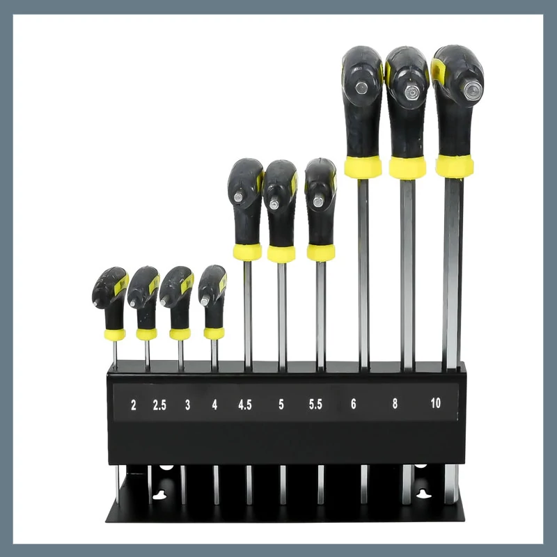 Set de chei imbus cu mâner în T, 10 piese 008047