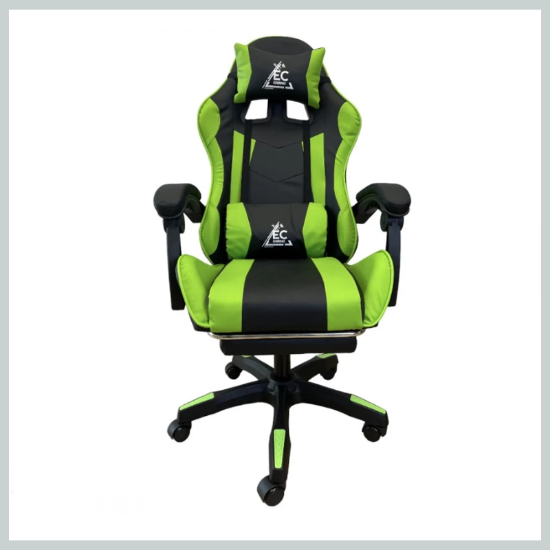 Scaun de gaming pivotant EC GAMING cu suport pentru picioare, verde KO24ZIE