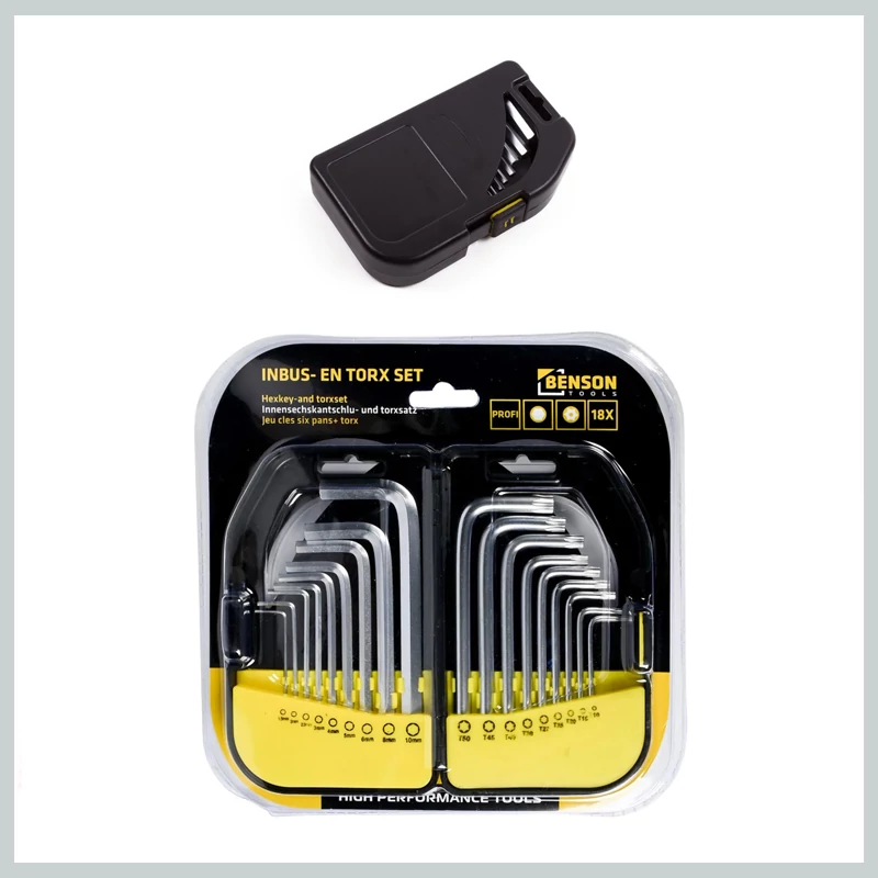 Set chei inbus și Torx Benson Tools 18 piese 008499