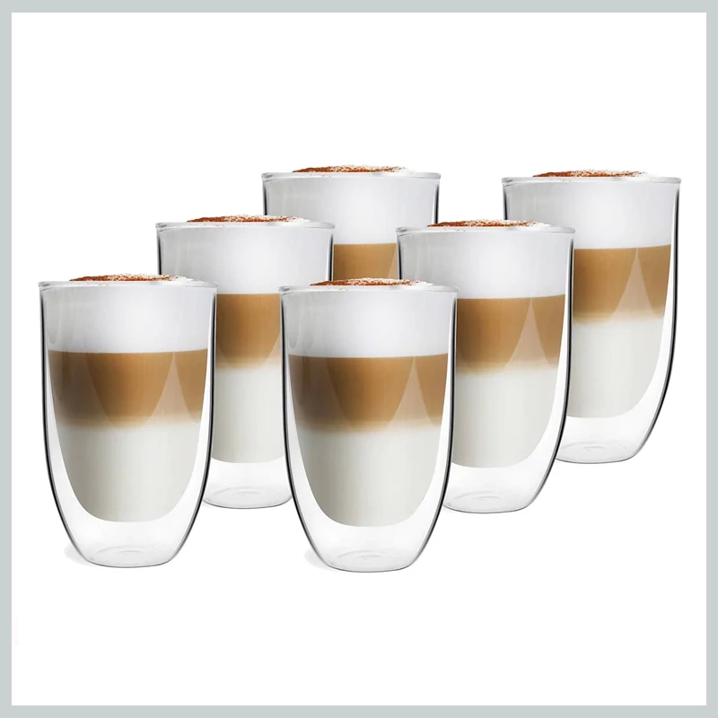 Set de pahare latte cu perete dublu 330 ml ADG.I-H324