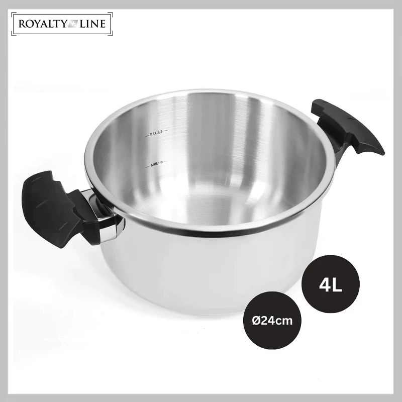 Oală sub presiune din oțel inoxidabil Royalty Line 24 cm RL-24PS4L