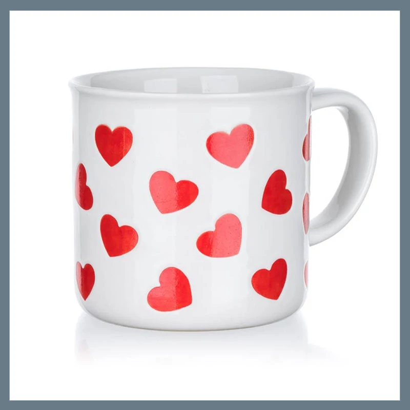 Cană ceramică BANQUET RED HEARTS, 350 ml 60322840