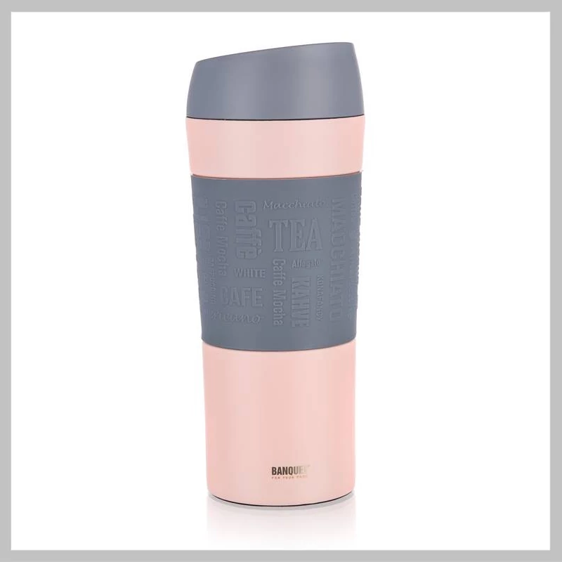 Cană termoizolantă pentru călătorii Banquet MATTY, 400 ml, roz – 48788659