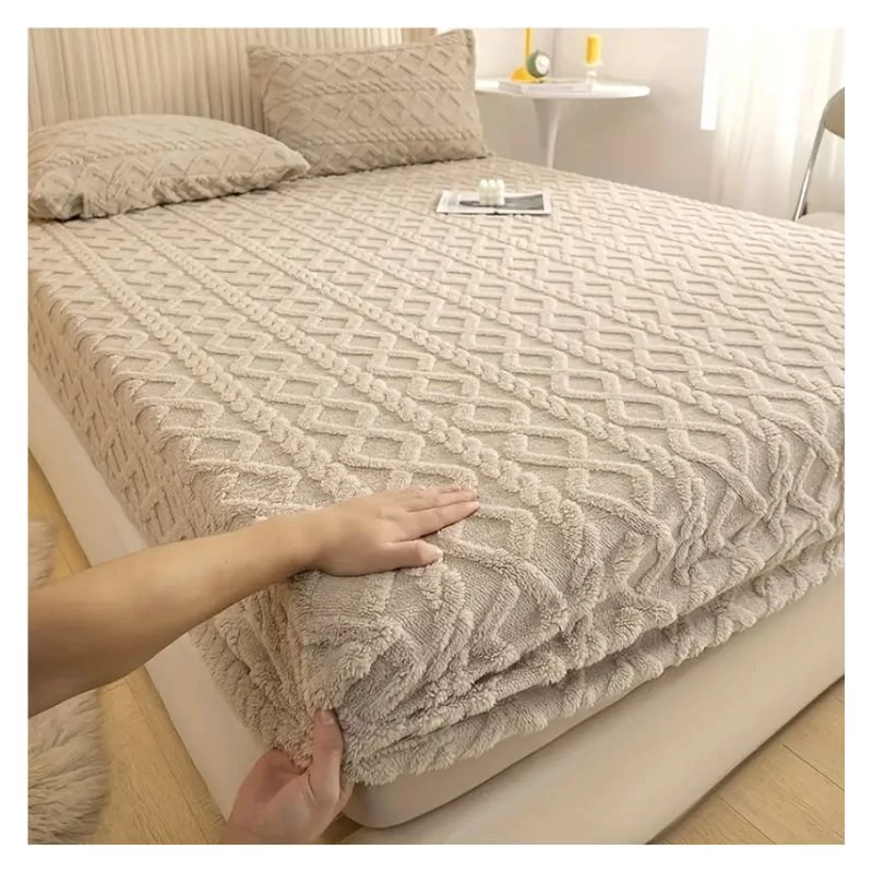 Protecție pentru saltea/pătură ultra moale 180 x 200 cm bej HM251626B
