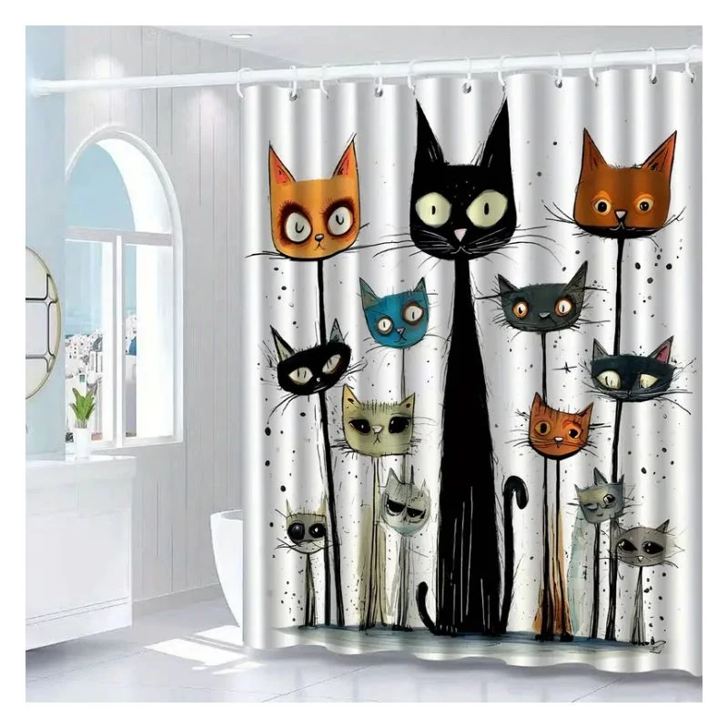 CORTINA DE DUȘ CATS din poliester RK640762
