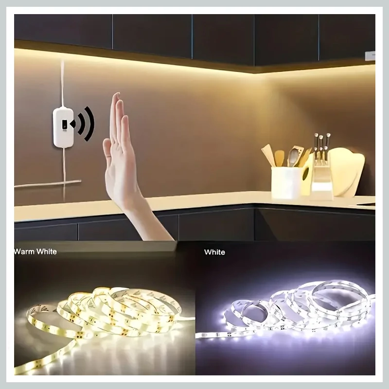 Banda LED cu senzor de mișcare inteligent – 10m, alb rece ME26164010mhf