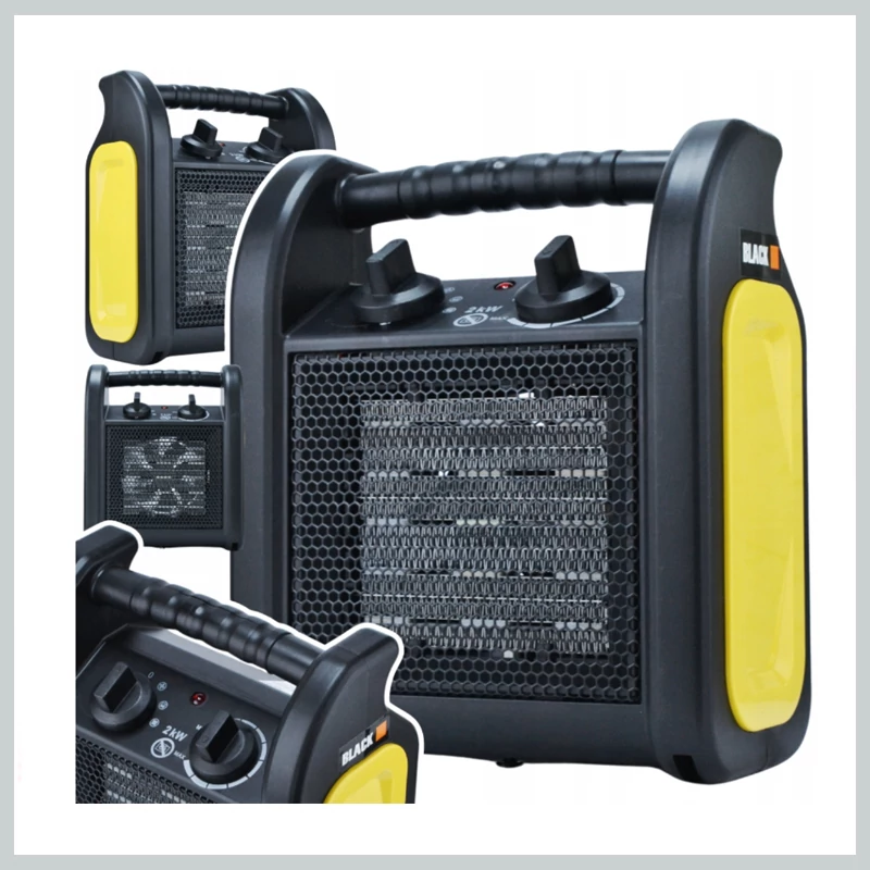 Aerotermă portabilă și ventilator BLACK – 2000W, negru 55062