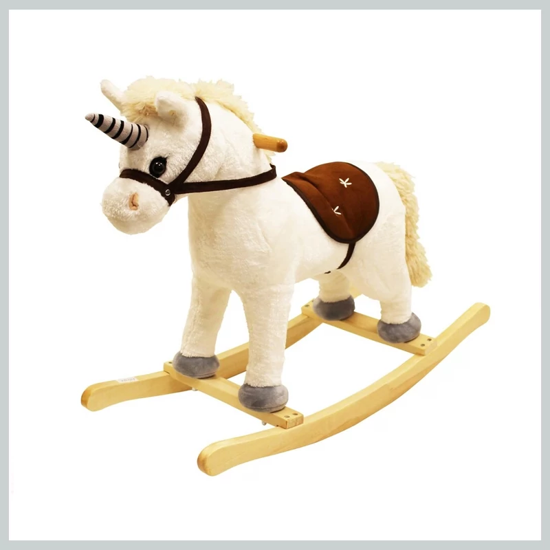 Cal balansoar Unicorn alb cu efecte sonore 71x30x58 cm 030589