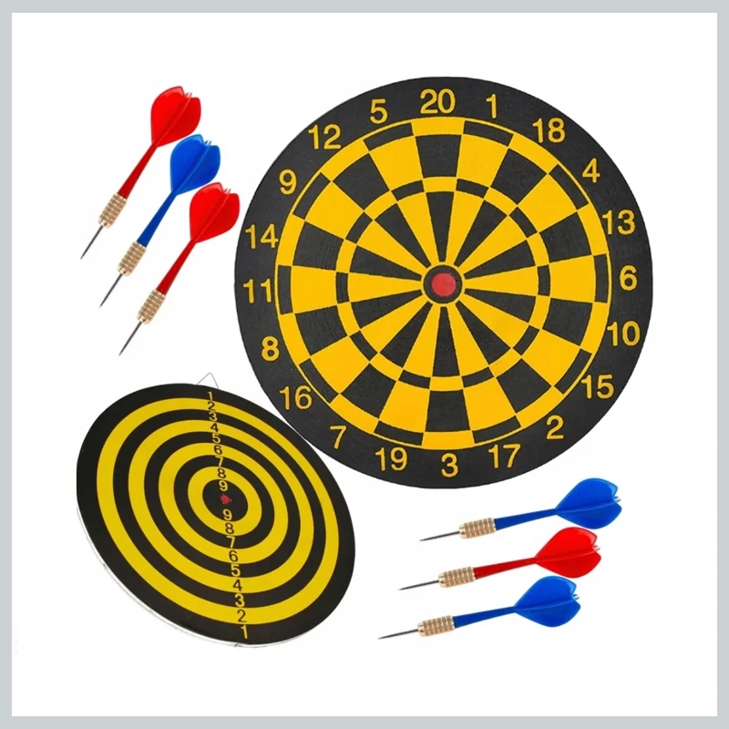 Joc darts cu săgeți metalice și tablă 38 cm 292221