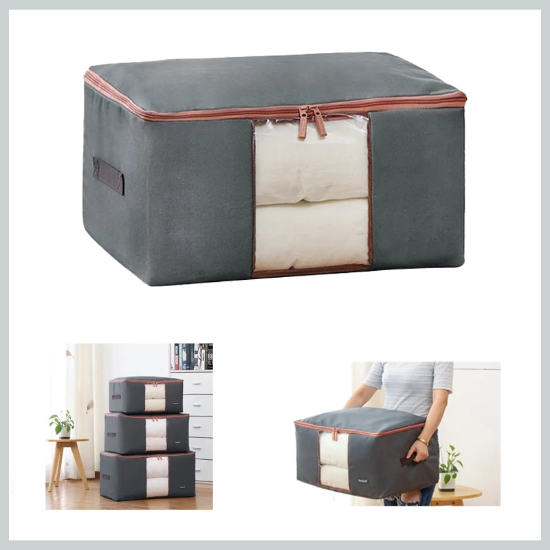 Sac de depozitare pentru lenjerie și haine – grafit, XL 60x40x30 cm OR106GRAF