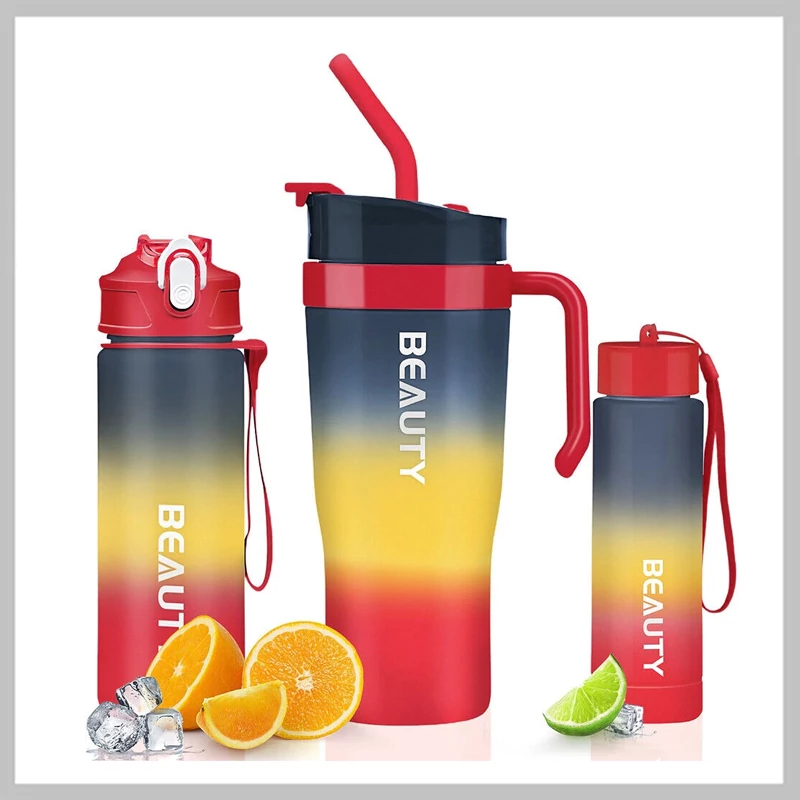 Cană și sticlă 3 în 1 cu pai 1200ml BD13WZ4