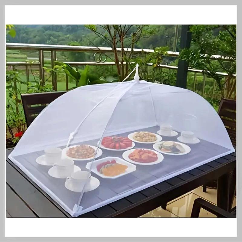 Cort pentru alimente cu plasă albă 60x40 cm – pliabil și lavabil, protecție împotriva insectelor
