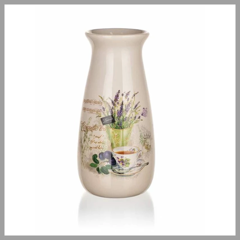 BANQUET Vază din ceramică cu model de Levănțică, 19 cm, 60ZF1291
