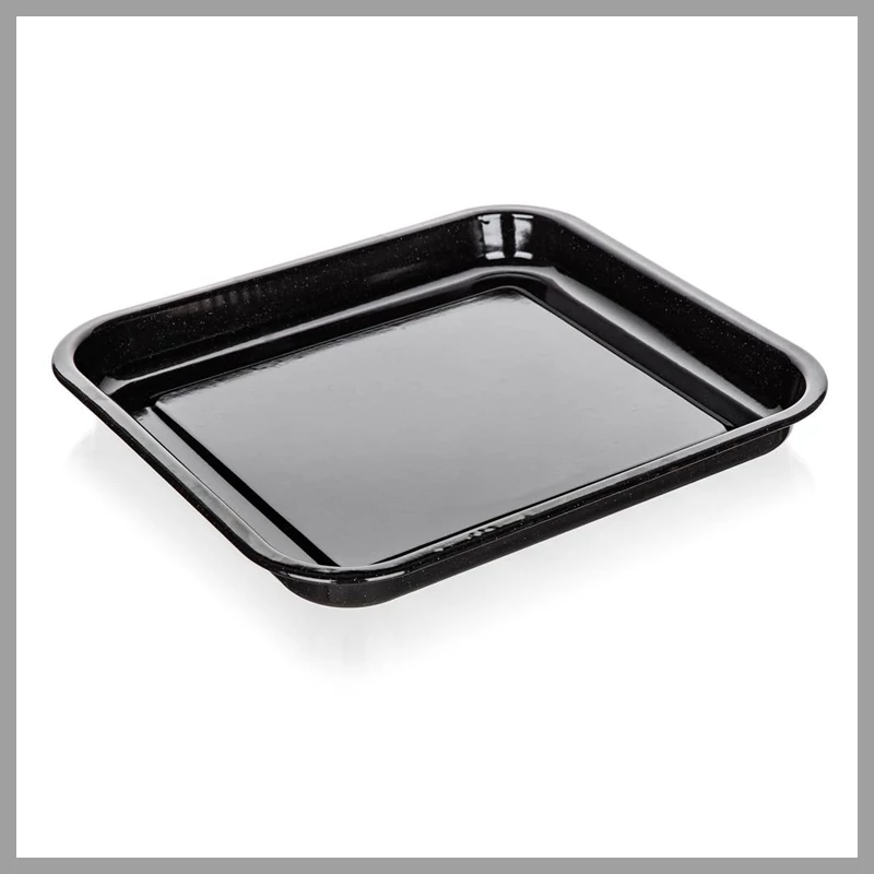 BANQUET Tavă emailată CULINARIA, neagră, 41 × 37 × 4 cm – 13705043
