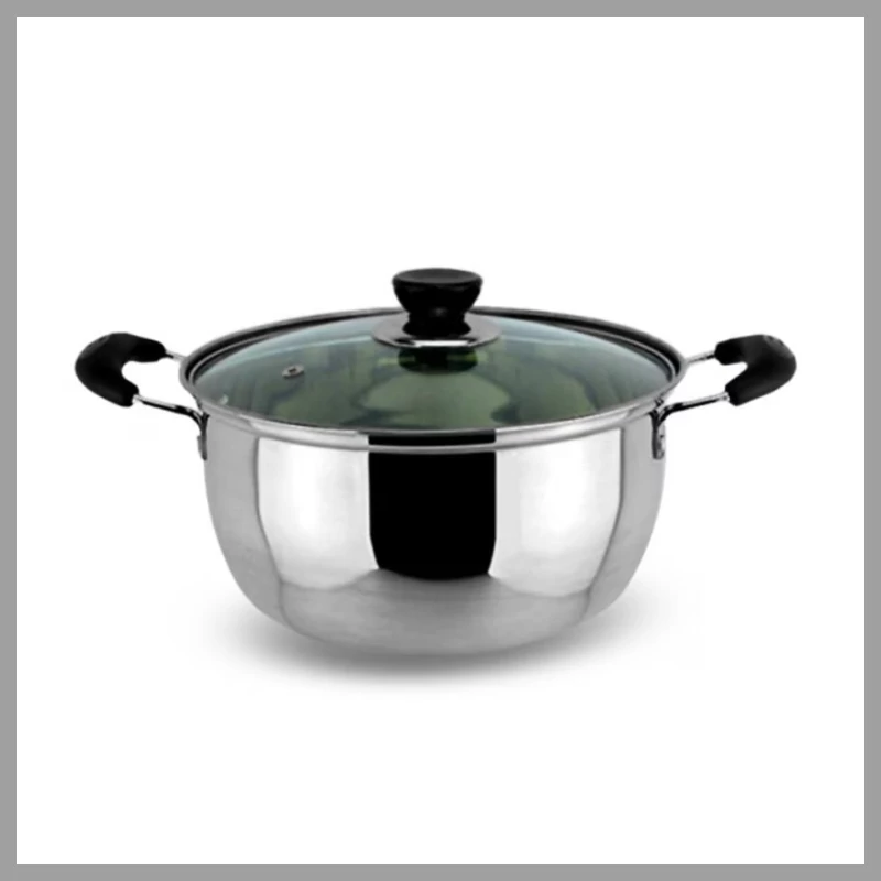 Victor cratiță din oțel inoxidabil cu capac din sticlă, 2L, Ø 20 cm – V-RZL20s
