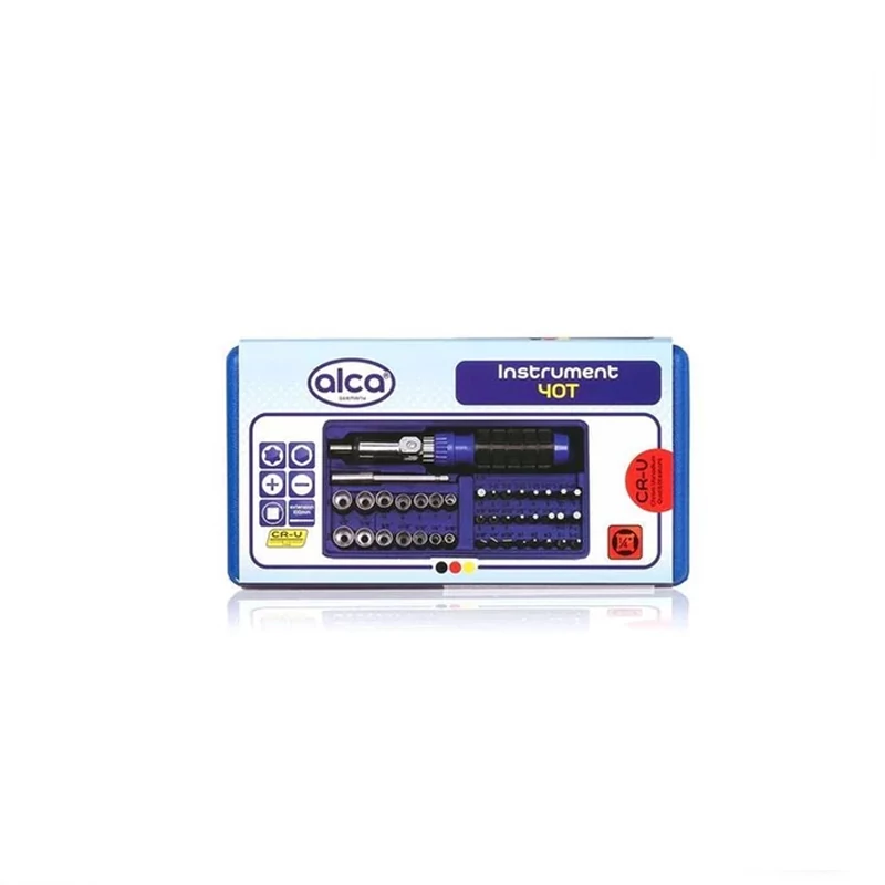 Set de biți și capete tubulare Alca – 40 piese – 418000