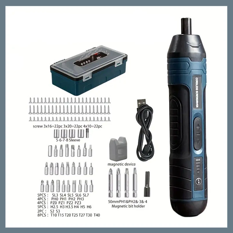 Șurubelniță electrică fără fir 3.6V – set complet cu 105 piese – LH13268
