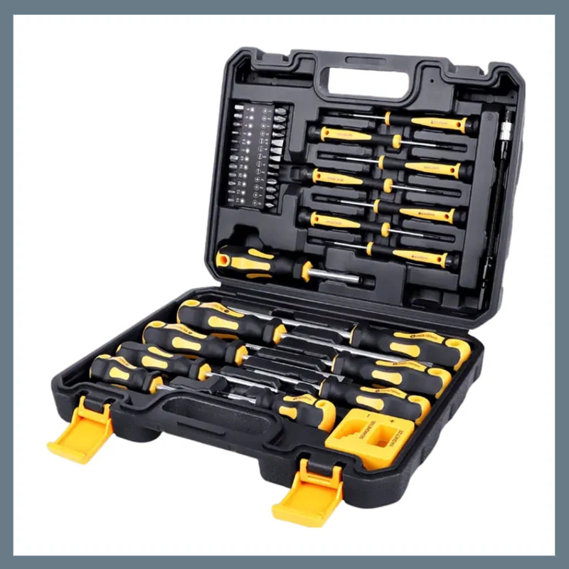 Set profesional de șurubelnițe, 43 piese, cu suport magnetic pentru biți QY43363