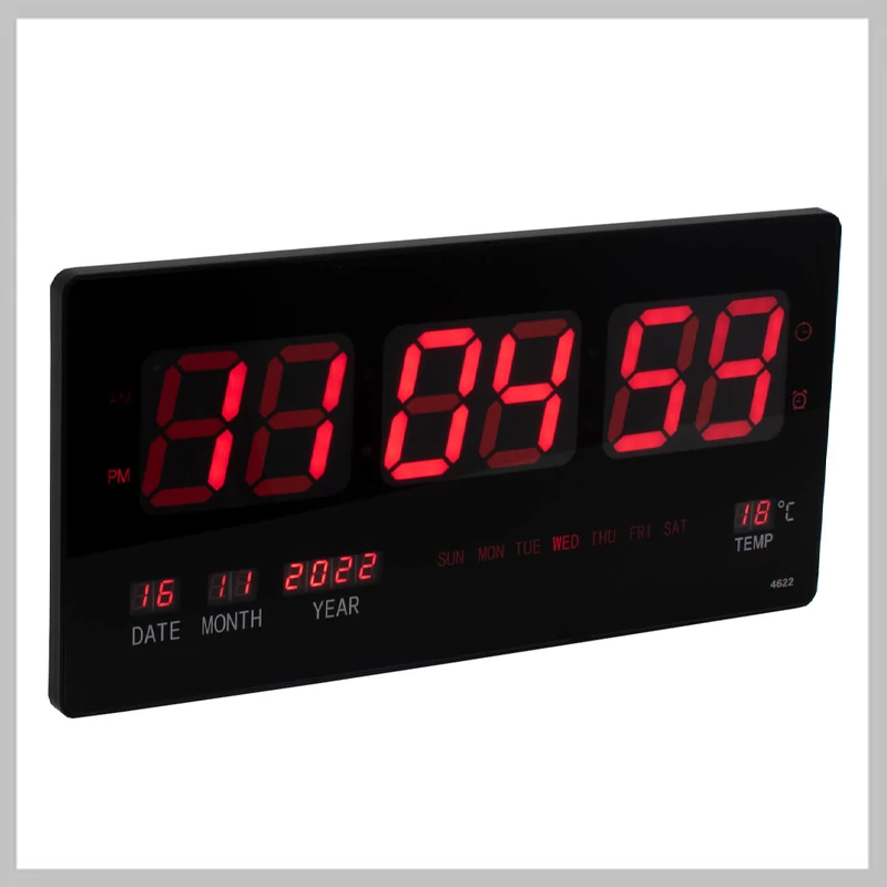 Ceas digital cu afișaj mare calendar termometru DH4622