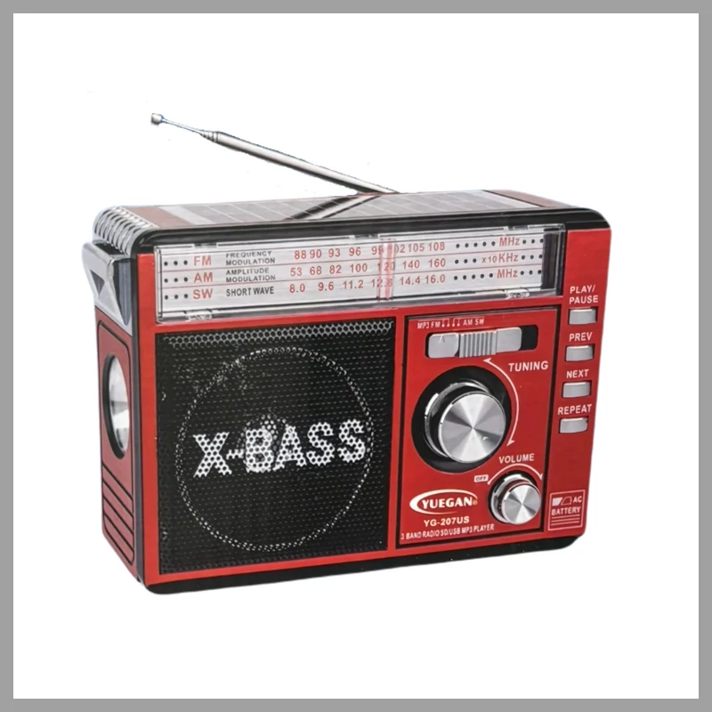 YUEGAN Radio portabil - AM/FM/SW, cu suport SD/USB/MP3 YG-207US