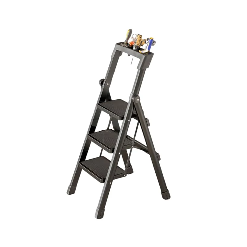 Scară pliabilă cu 3 trepte, structură din oțel LH1143365
