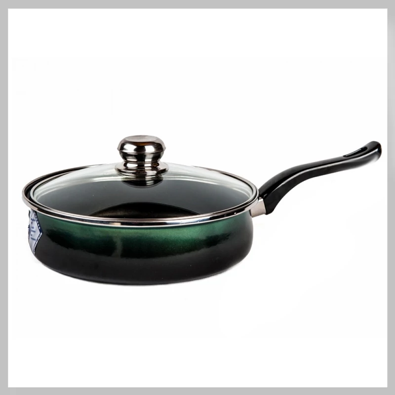 Tigaie Platinum cu mâner și capac de sticlă, teflon, 20 cm – 1,75 litri – verde 5991554601117