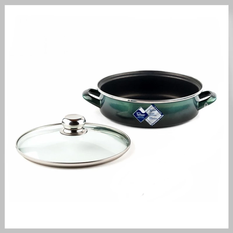Tigaie Platinum cu mâner și capac de sticlă, teflon, 24 cm – 2,5 L 5991559923313